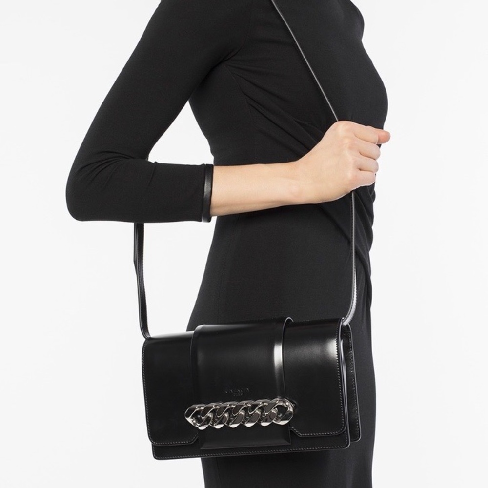 Givenchy Paris Small Infinity Calfskin Leather Black Shoulder BAG